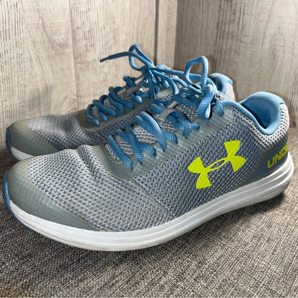 Under Armour Gray and Blue Athletic Shoes
